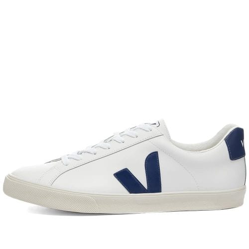 Veja Esplar Men’s 12 White Leather Shoes Casual deals Sneakers Low Lace Blue